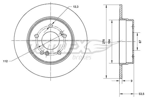 TOMEX BRAKES Тормозной диск TX 70-93